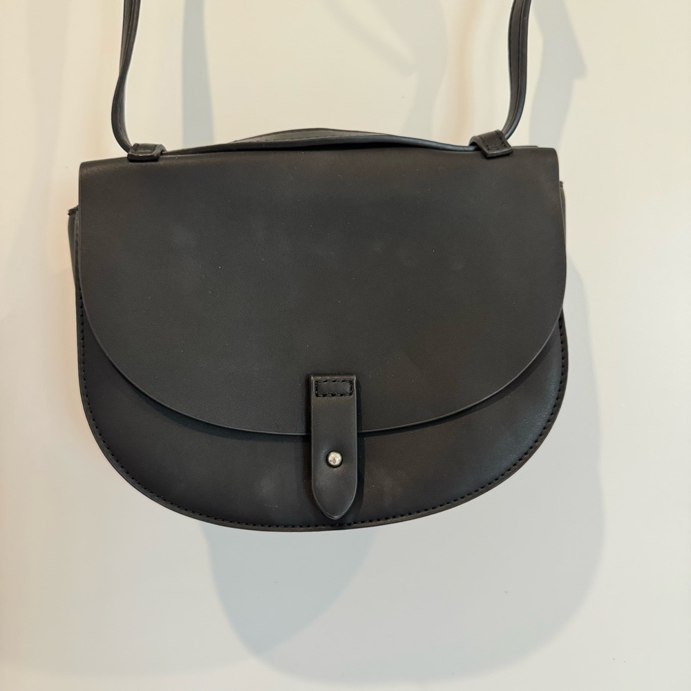 Black Leather Crossbody Bag